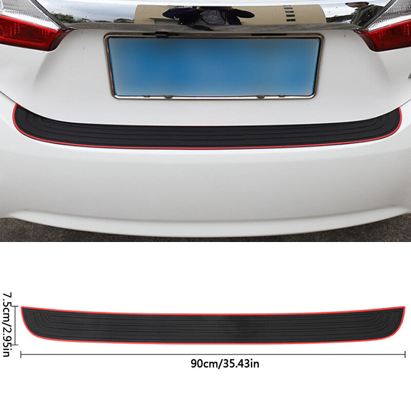 Car Rear Bumper Protector Strip | Anti-Scratch Rubber Sill Guard, 90cm | HOORIVA