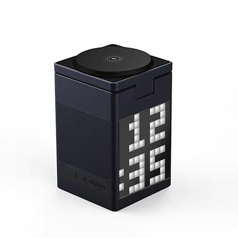 6-in-1 Magnetic Desktop Hub — Bluetooth Speaker, Alarm Clock, 15W Wireless Charger & Phone Stand