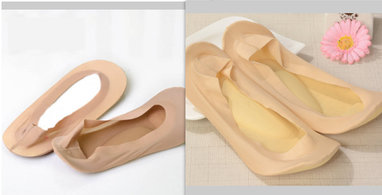 3D Air Cushion Invisible Boat Socks | Massage Sole, Silicone Grip, No-Show Women's Socks | HOORIVA