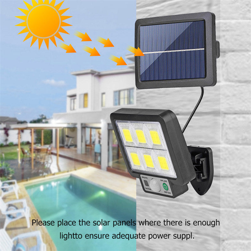 Solar Motion Sensor Wall Light with Remote Control