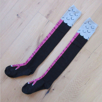 Funny Chicken Cartoon Knee Socks | Cute Novelty Leg Socks, One Size, 6 Colours