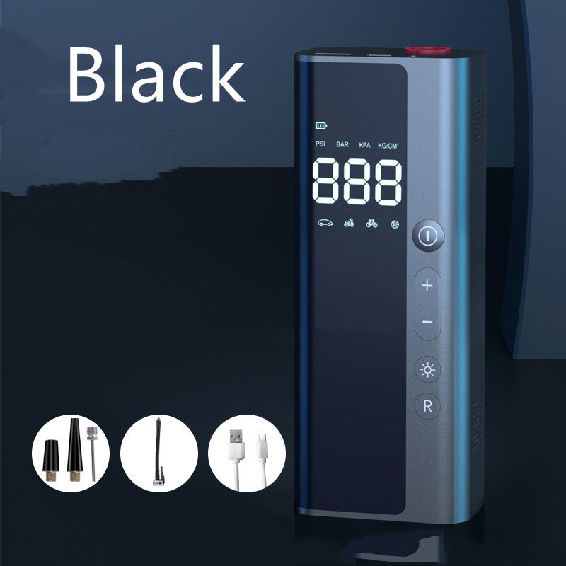 مضخة هواء لاسلكية محمولة | 60 واط، شاشة رقمية، 4000-8000 مللي أمبير، ضوء LED، شحن USB