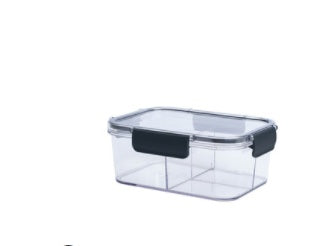 Airtight Square Food Storage Box with Lid – Clear Fresh-Keeping Container with Silicone Seal (450ml / 800ml / 1100ml)