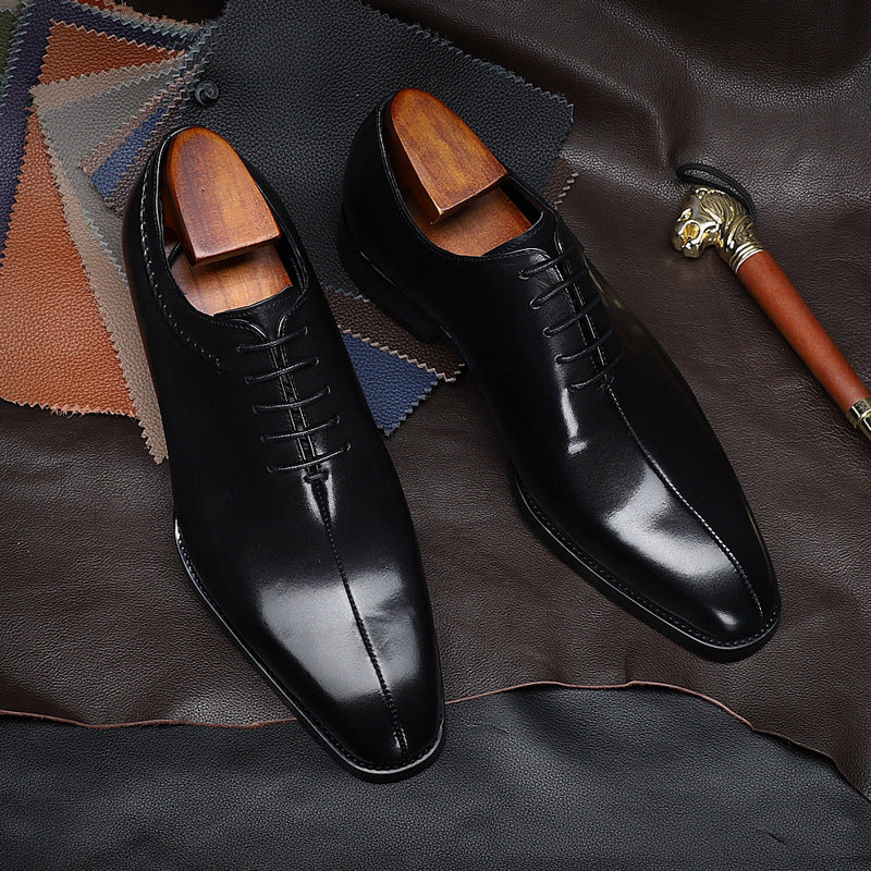 Men's Pointed-Toe Oxford Leather Shoes | Hooriva