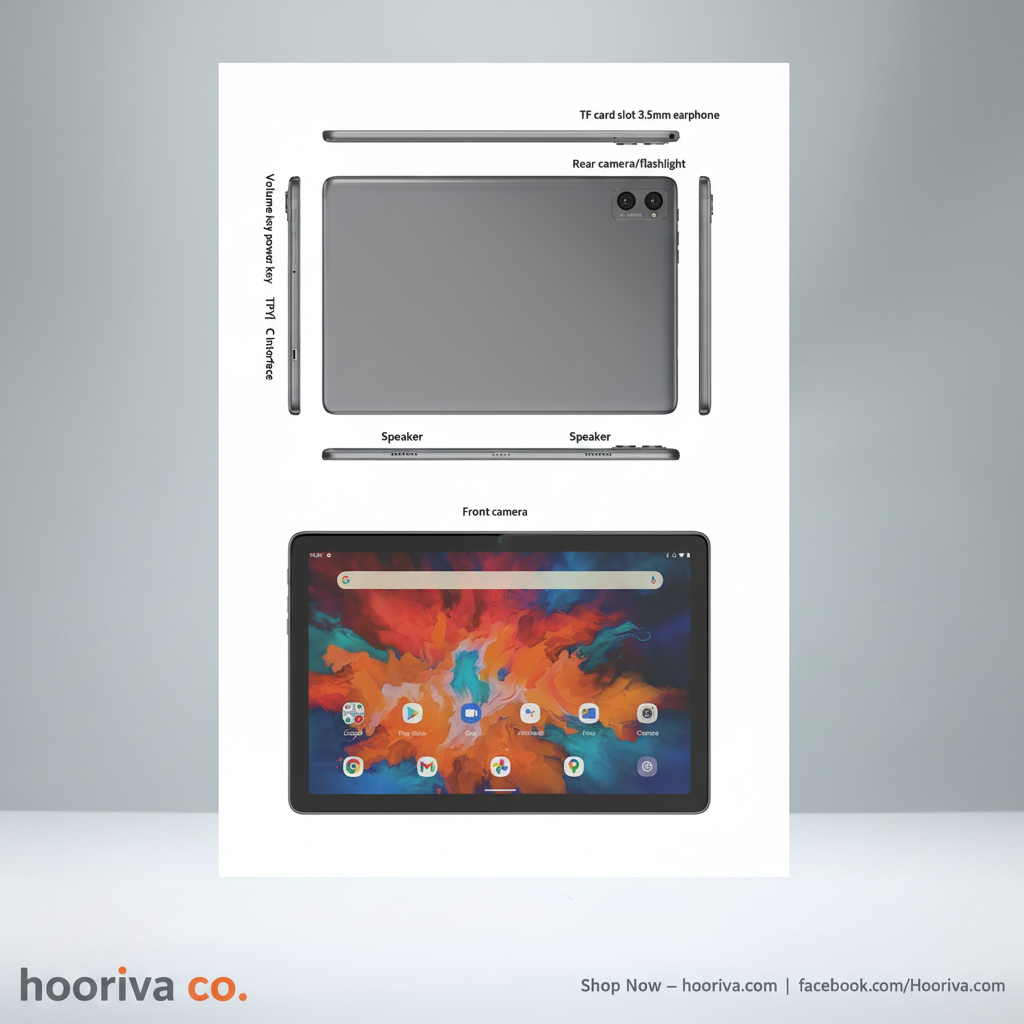 10.1-Inch Tablet on Grey Hooriva Background