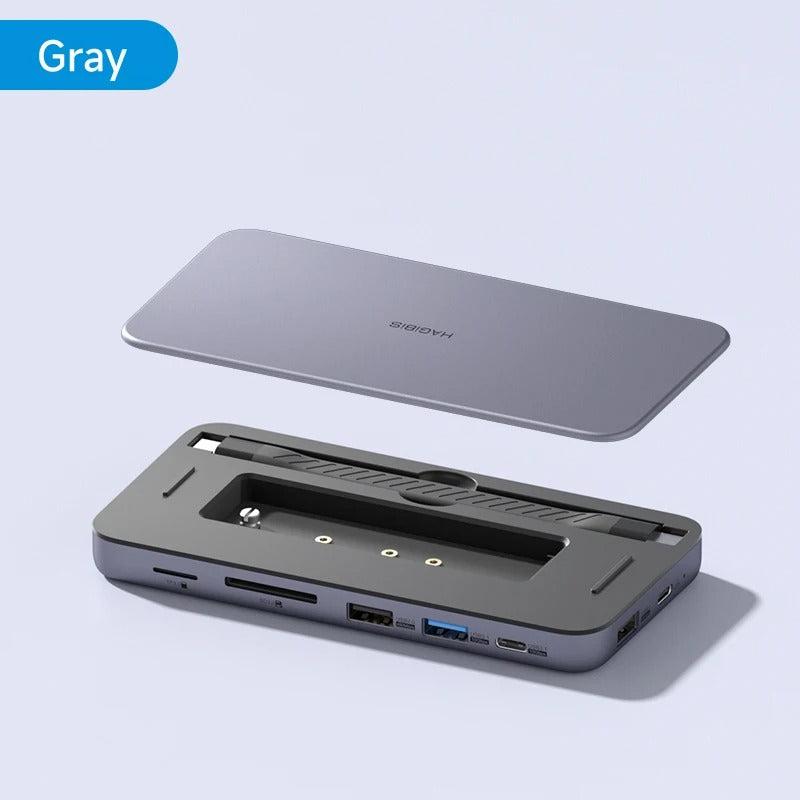 M.2 Docking Station Dark Gray Color Variant USB-C Hub - Hooriva