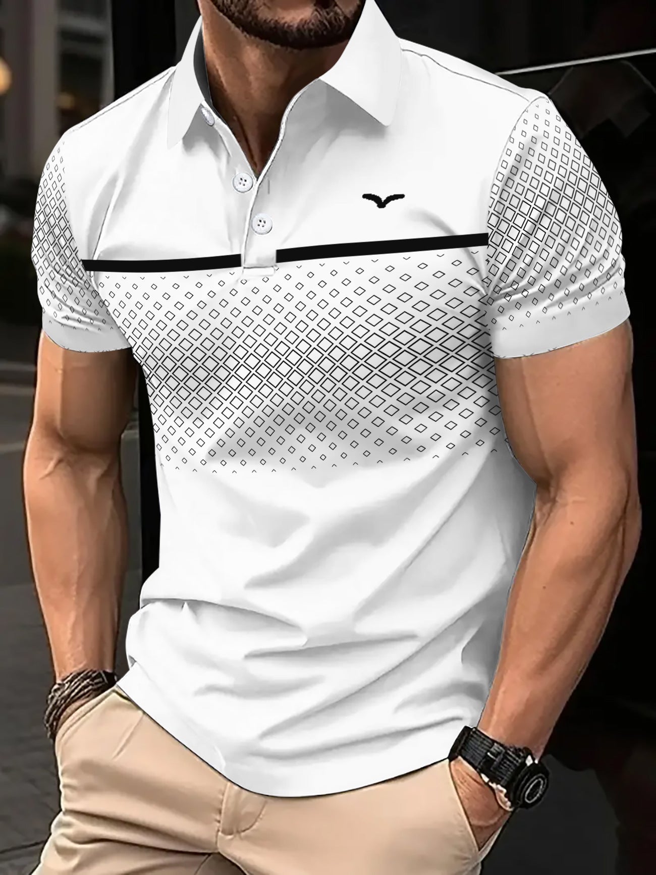 Men's Slim-Fit Polo Shirt | Short Sleeve, 7 Colours, S-3XL, Polyester, Casual & Smart