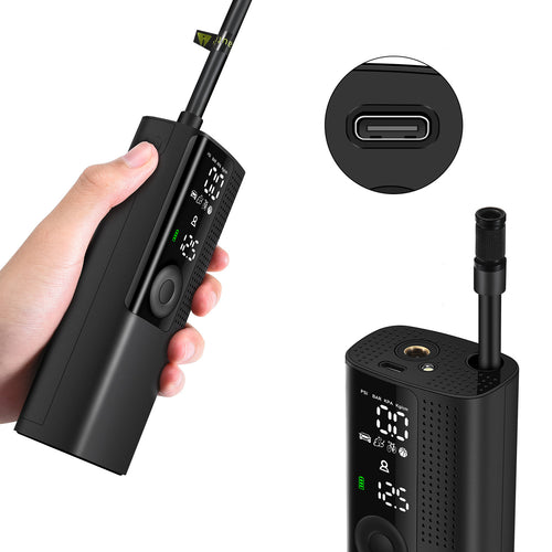 BP198 Smart Portable Tyre Inflator | LCD Display, 2000mAh Battery, 20L/min, 12V