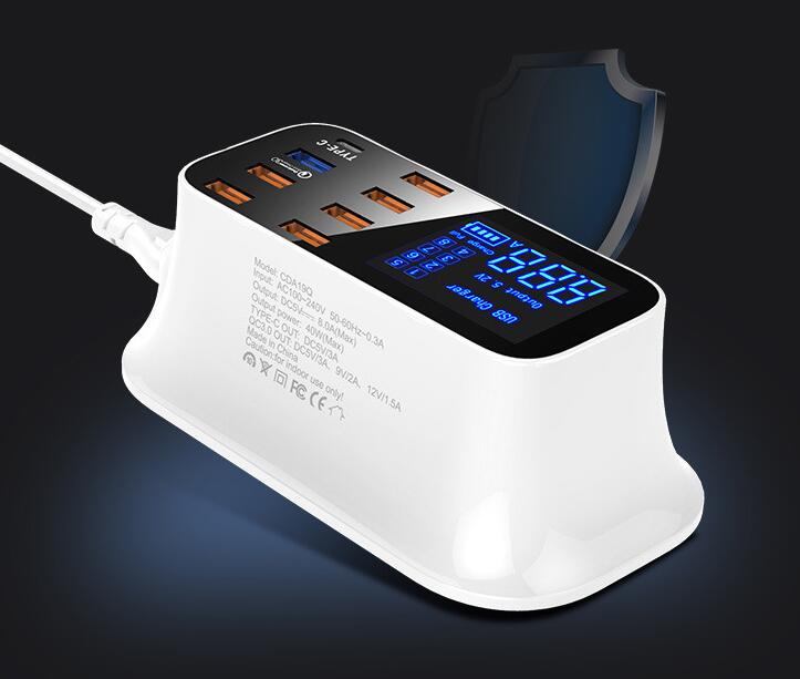 8-Port Quick Charge 3.0 USB Charging Station