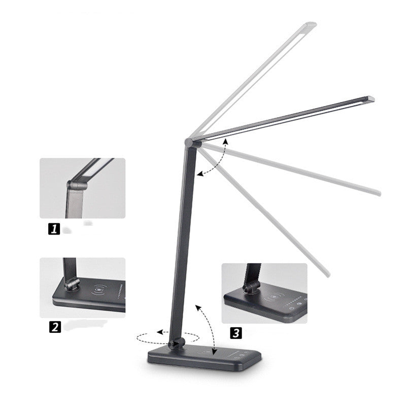 TX13 LED Desk Lamp | 10W Wireless Charging Base | 5 Colour Temperatures | 460LM | EU/UK/US Plug
