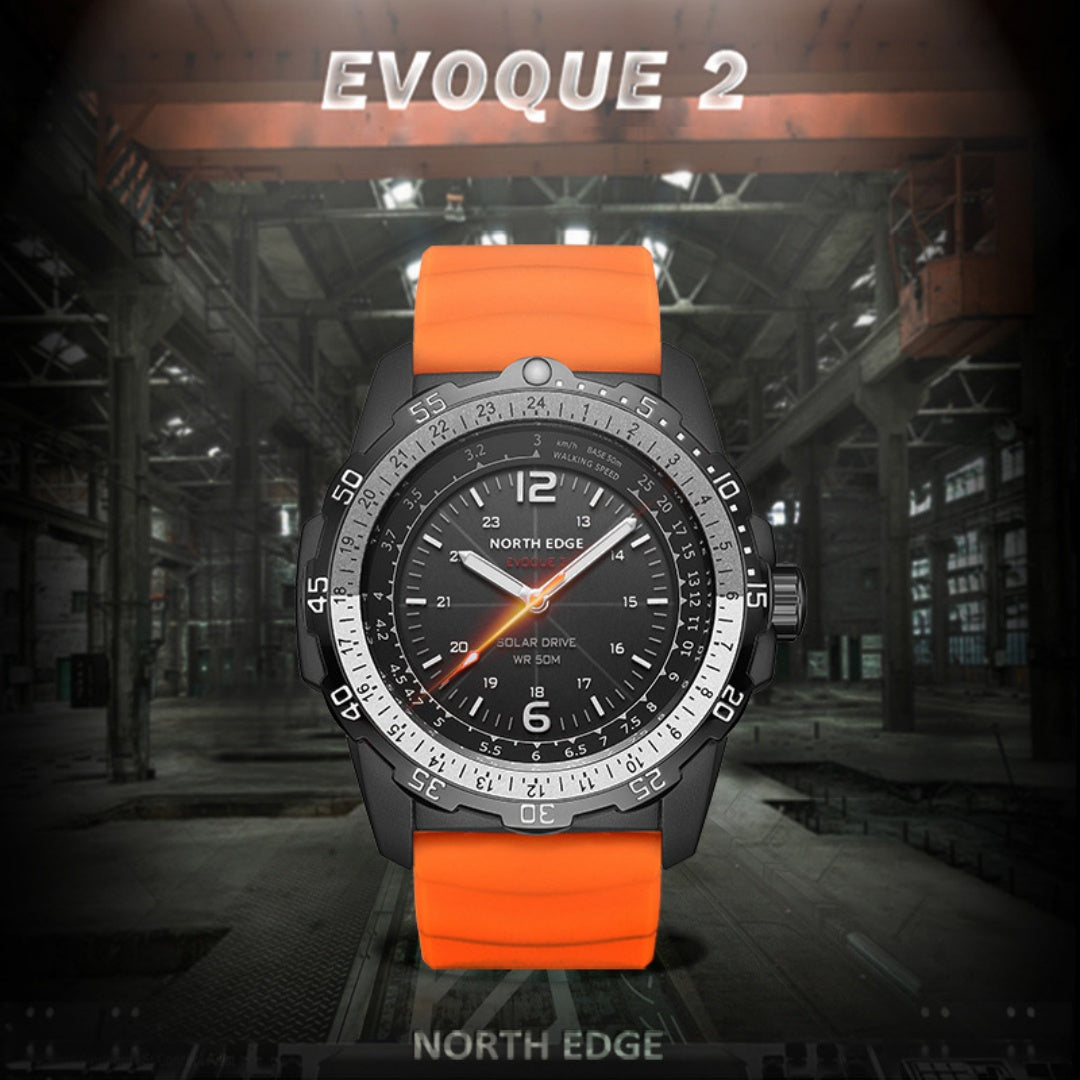 EVOQUE2 Solar Powered Sports Watch | Eco-Drive, Waterproof, 21+ Day Battery