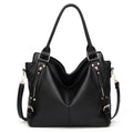 Women's Vintage PU Leather Tote Bag – Large Capacity Shoulder Handbag