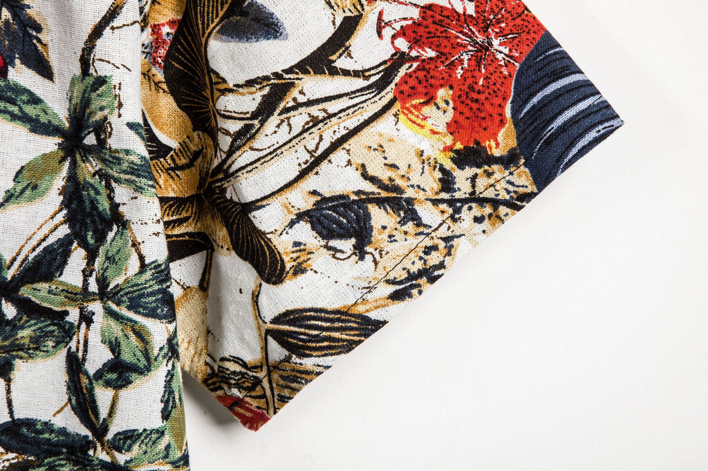 Men's Slim Fit Contrast Colour Shirt | Short Sleeve Printed Tee