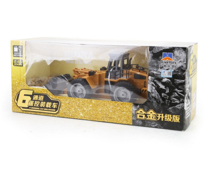 RC Excavator Toy for Kids – Alloy 1:18 Remote Control Engineering Car with Music & Lights