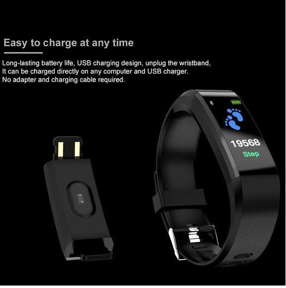 ID115Plus Smart Fitness Bracelet – Heart Rate, Sleep Monitor & Anti-Lost