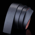 Men's Embossed Double-Skin Leather Belt – Buckle-Free Design | Black & Coffee