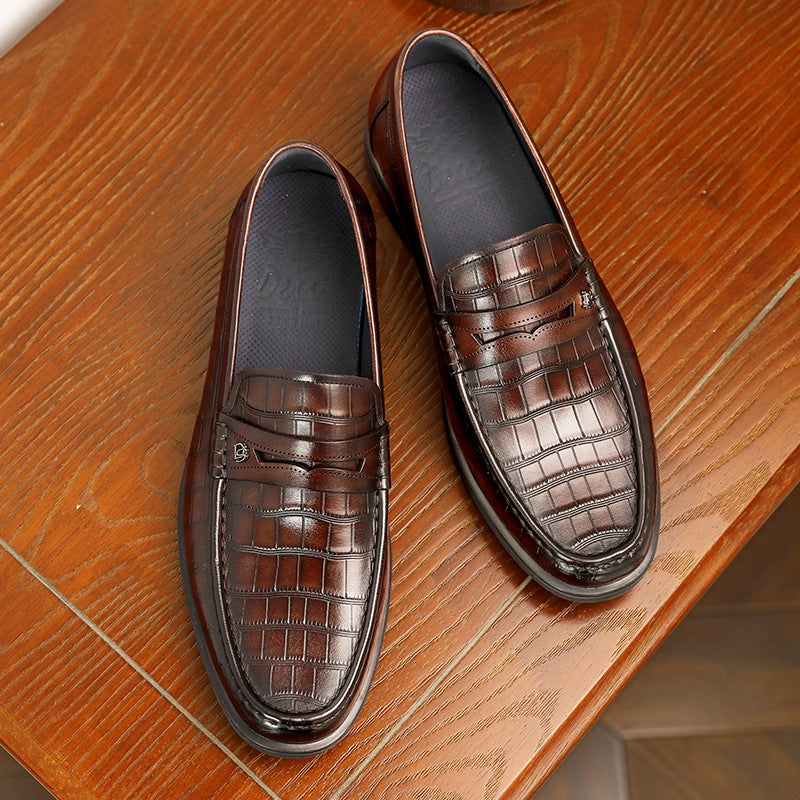 Men's Genuine Cowhide Leather Shoes | Breathable, Round Toe, 2 Colours, EU 38-44