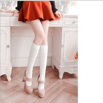 Women's Over-the-Knee High Socks | Stretch Long Socks, S & L, Black & White