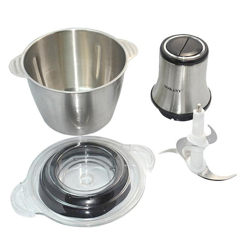 800W Stainless Steel Food Processor & Meat Grinder
