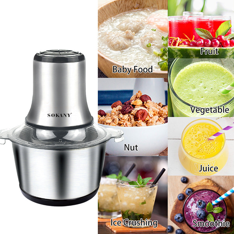 Household Electric Small Stainless Steel Multifunctional Meat Grinder
