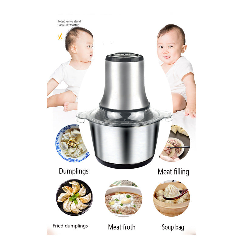 Household Electric Small Stainless Steel Multifunctional Meat Grinder