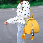 Women's Oxford Cloth Korean Casual Fashion Printing Multi-function Travel Outing Backpack