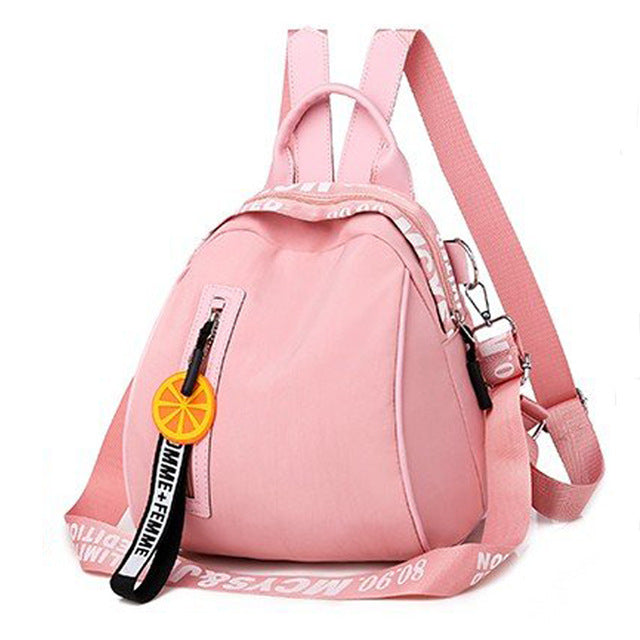 Women's Oxford Cloth Korean Casual Fashion Printing Multi-function Travel Outing Backpack