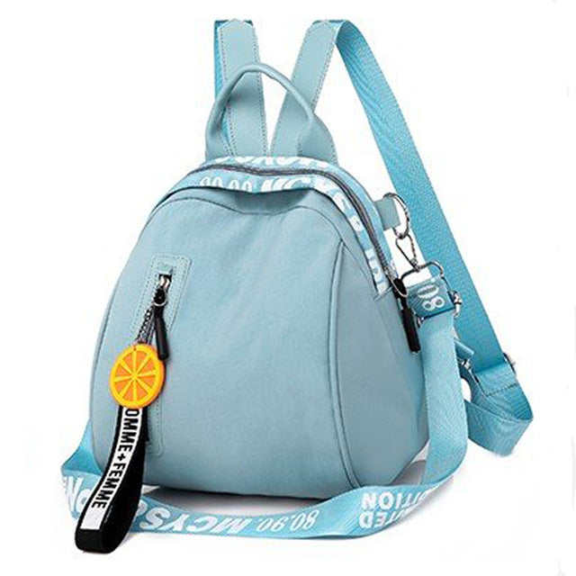 Women's Oxford Cloth Korean Casual Fashion Printing Multi-function Travel Outing Backpack