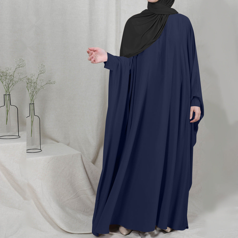 عباية نسائية بغطاء للرأس - فستان حجاب إسلامي ساتر بالكامل للصلاة | رمضان وعيد