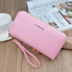 Large Capacity Embossed Wallet & Phone Case – Zip Clutch Purse for Women