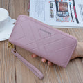 Large Capacity Embossed Wallet & Phone Case – Zip Clutch Purse for Women