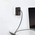 GaN Fast Charger | Gallium Nitride Phone Charging Head | EU Plug & USB | Black & White