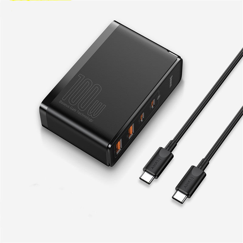 GaN Fast Charger | Gallium Nitride Phone Charging Head | EU Plug & USB | Black & White