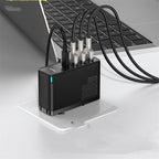 GaN Fast Charger | Gallium Nitride Phone Charging Head | EU Plug & USB | Black & White