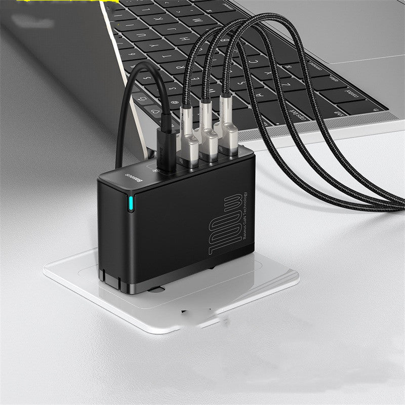 GaN Fast Charger | Gallium Nitride Phone Charging Head | EU Plug & USB | Black & White