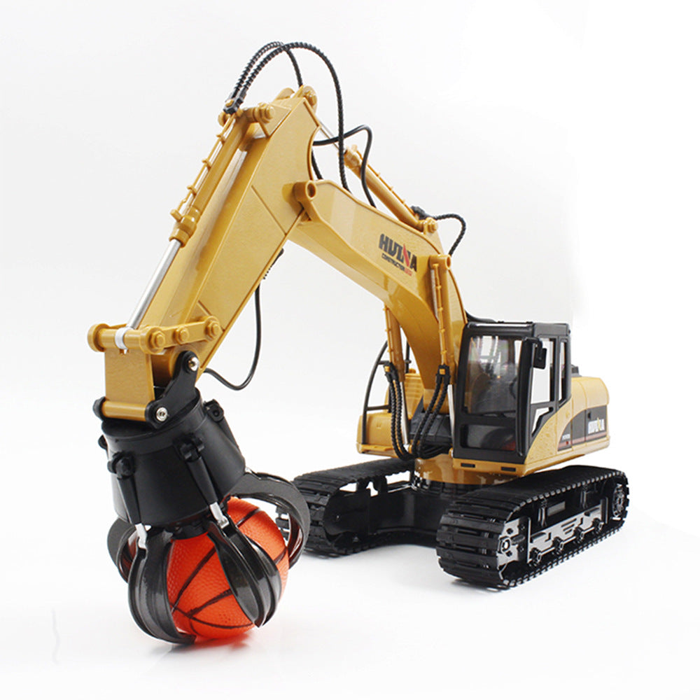 Alloy RC Ball-Grabbing Machine Toy – Electric Remote Control Engineering Vehicle with Lights & Sounds