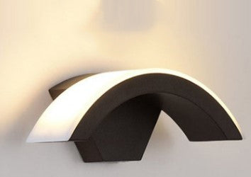 Curved Moon LED Wall Light – Indoor & Outdoor, Motion Sensor Option