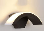 Curved Moon LED Wall Light – Indoor & Outdoor, Motion Sensor Option