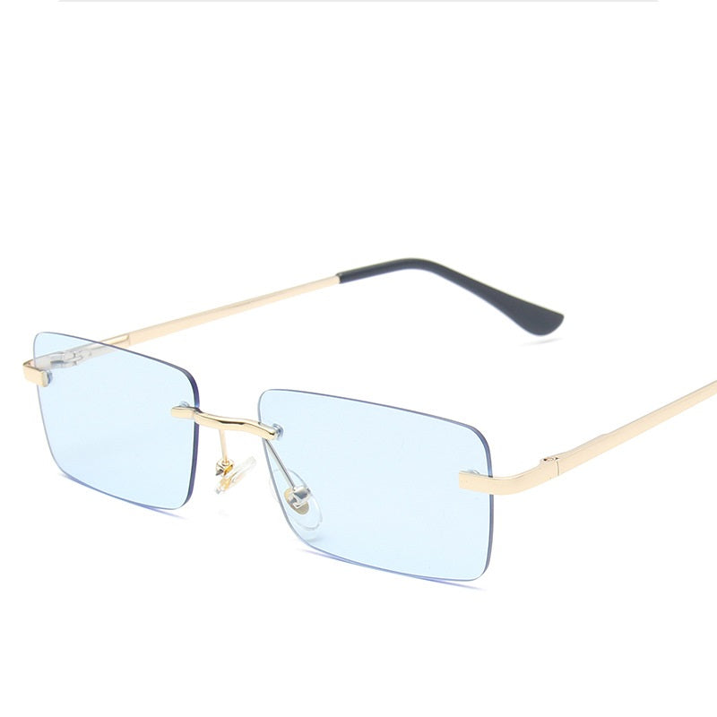 Women's Small Frame Sunglasses | Clip-Style Metal Frame | Tinted Lenses