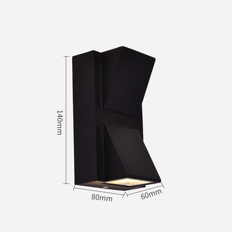 K-Shaped Led Outdoor Wall Light, Outdoor Waterproof Double-Headed Aisle Light, Modern Corridor Wall Light