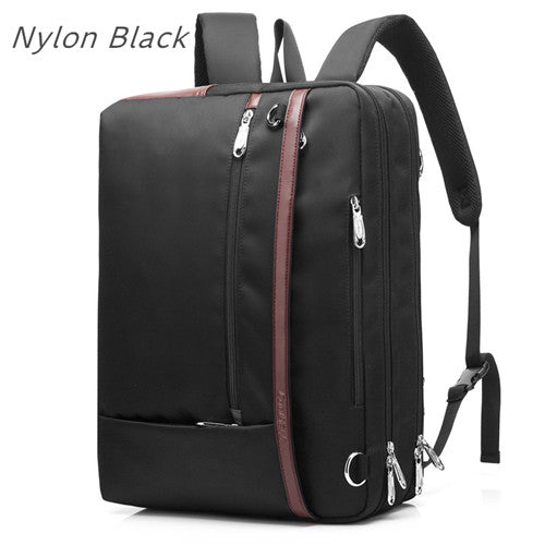 17.3 Inch Laptop Backpack — Canvas & Nylon, 20-35L Business Travel Bag, Unisex