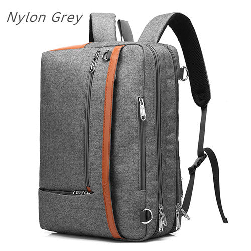 17.3 Inch Laptop Backpack — Canvas & Nylon, 20-35L Business Travel Bag, Unisex
