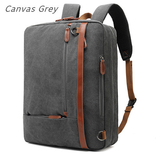 17.3 Inch Laptop Backpack — Canvas & Nylon, 20-35L Business Travel Bag, Unisex