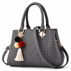Women's PU Leather Crossbody Shoulder Bag – Multi-Pocket Handbag for Work, Travel & Shopping