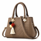 Women's PU Leather Crossbody Shoulder Bag – Multi-Pocket Handbag for Work, Travel & Shopping