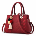 Women's PU Leather Crossbody Shoulder Bag – Multi-Pocket Handbag for Work, Travel & Shopping