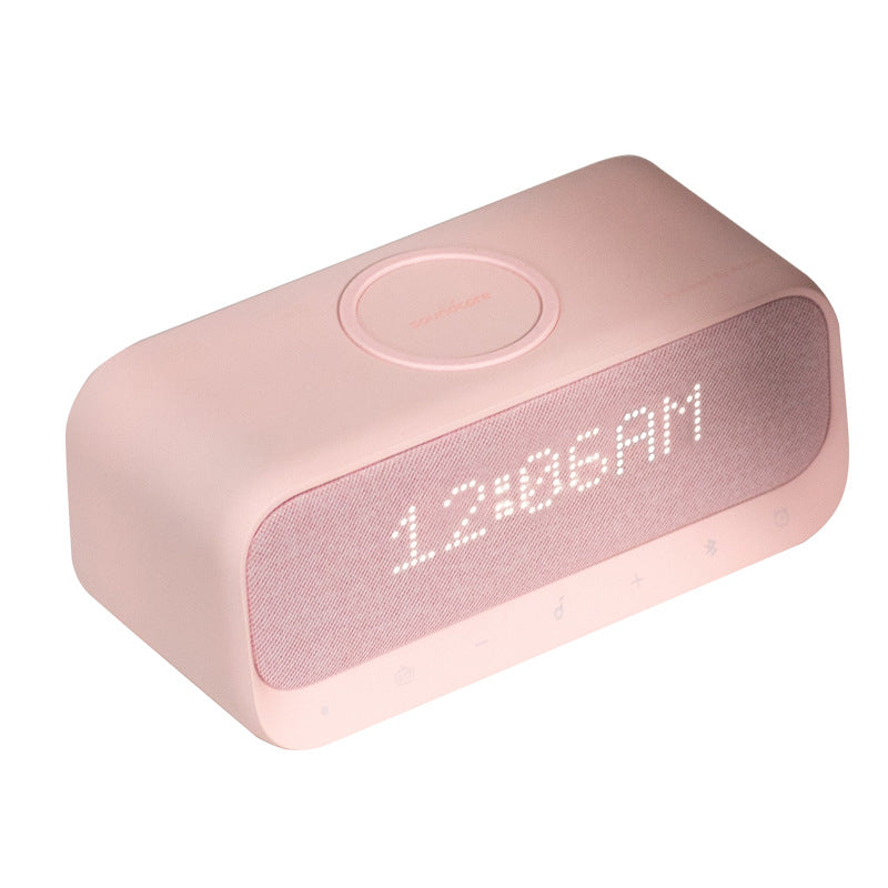 Wireless Charging Bluetooth Speaker with Alarm Clock & FM Radio | HOORIVA