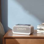 Wireless Charging Bluetooth Speaker with Alarm Clock & FM Radio | HOORIVA