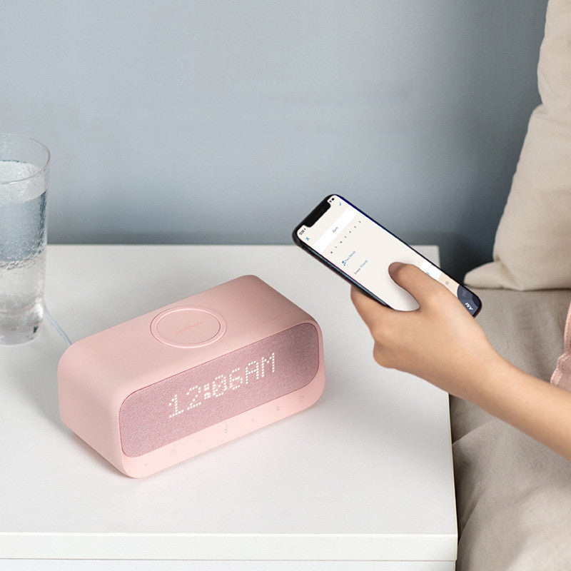Wireless Charging Bluetooth Speaker with Alarm Clock & FM Radio | HOORIVA