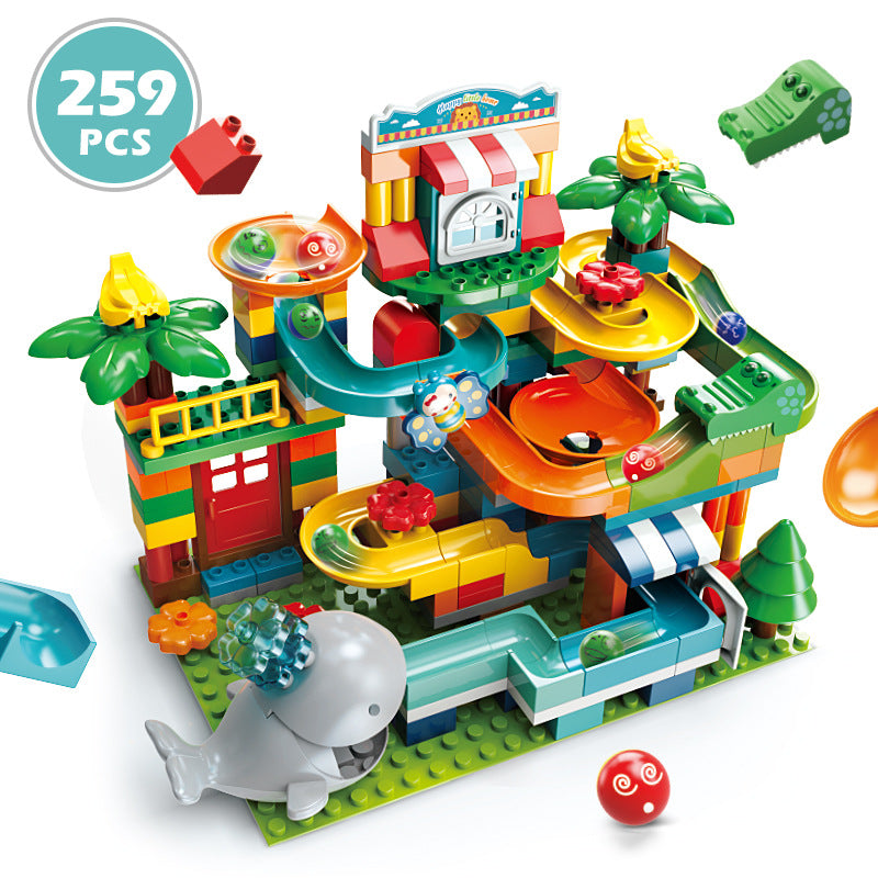 259pcs Large Particle Building Blocks | Whale Slide Puzzle Toy for Kids